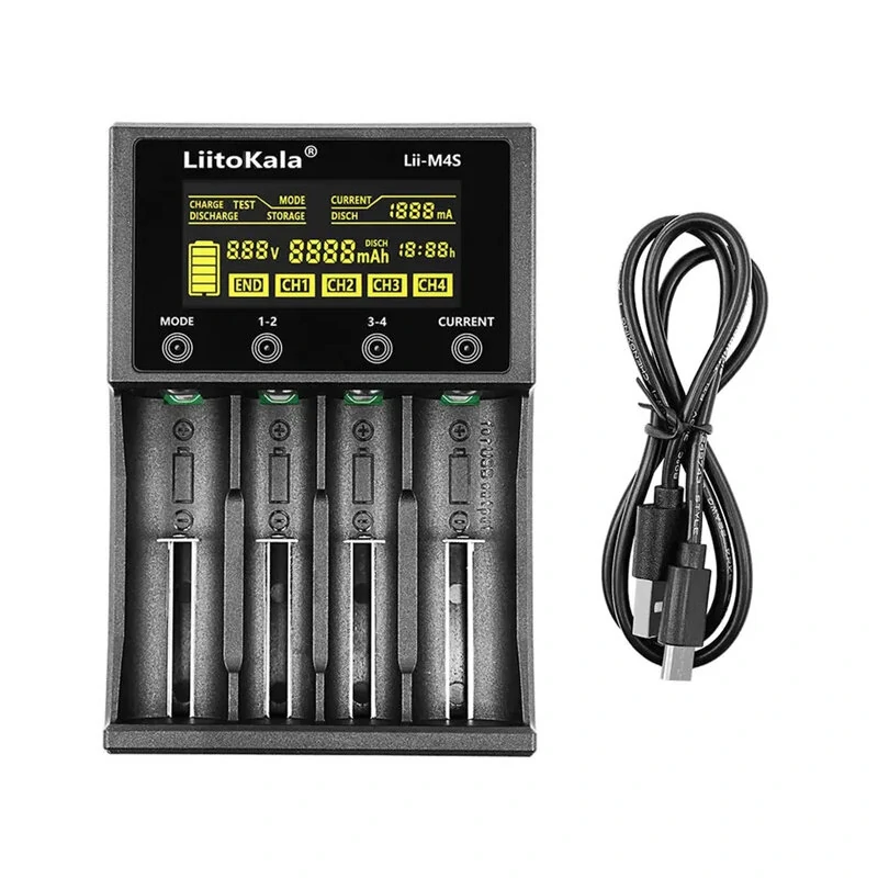 LiitoKala Lii-M4S Battery Charger for 26700 18650 26650 21700 AA Touch Button LCD Display Test The Battery Charger Capacity — view 2