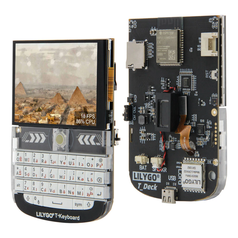 LILYGO Meshtastic T-Deck ESP32-S3 LoRa Module with 2.8 Inch Touchscreen WiFi Bluetooth Development Board 433/868/915Mhz Long Range Wireless Communication — view 4