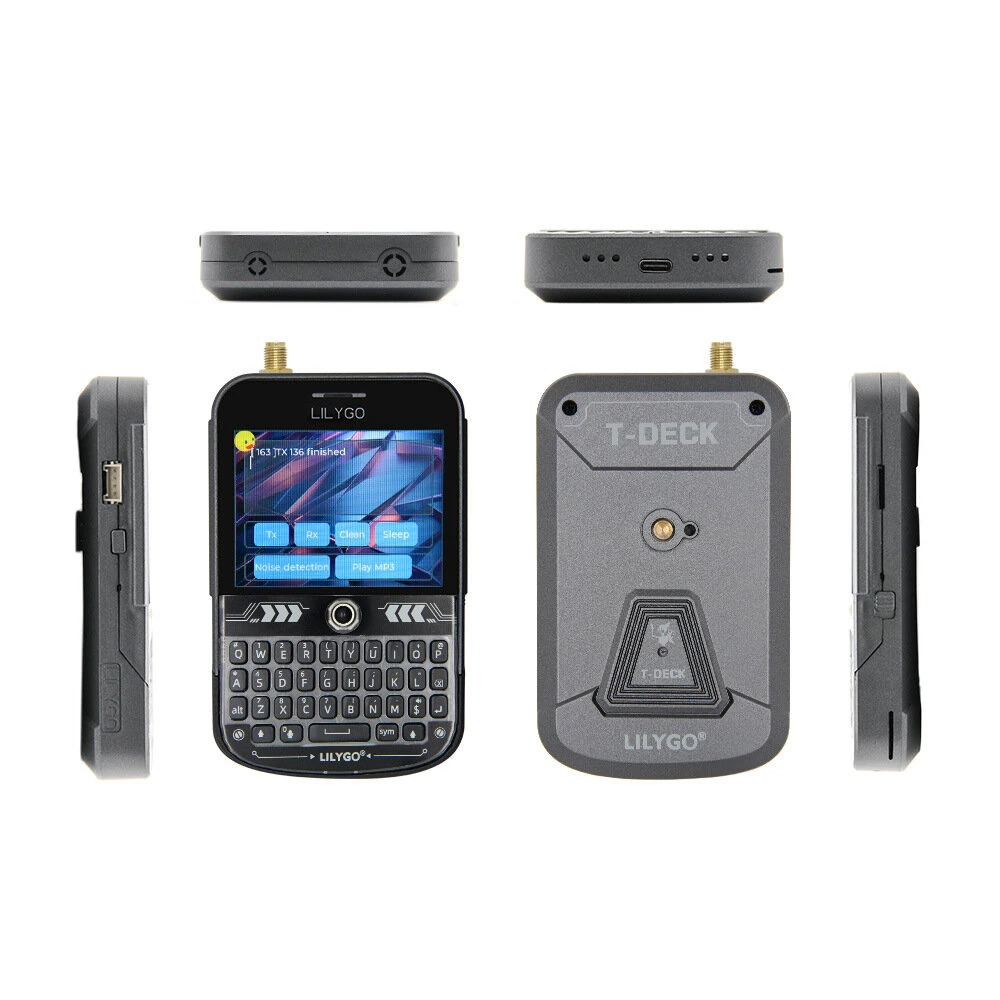 LILYGO® T-Deck Plus Black Keyboard 868MHz External Antenna ESP32-S3 GPS LoRaWAN+LCD Wireless Module — view 5