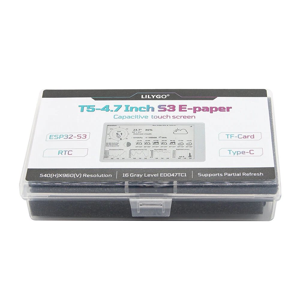 LILYGO® T5 4.7 Inch E-paper ESP32-S3 Touch Screen Display Development Module Driver Board Support forArduino Compatible Raspberry Pi — view 4