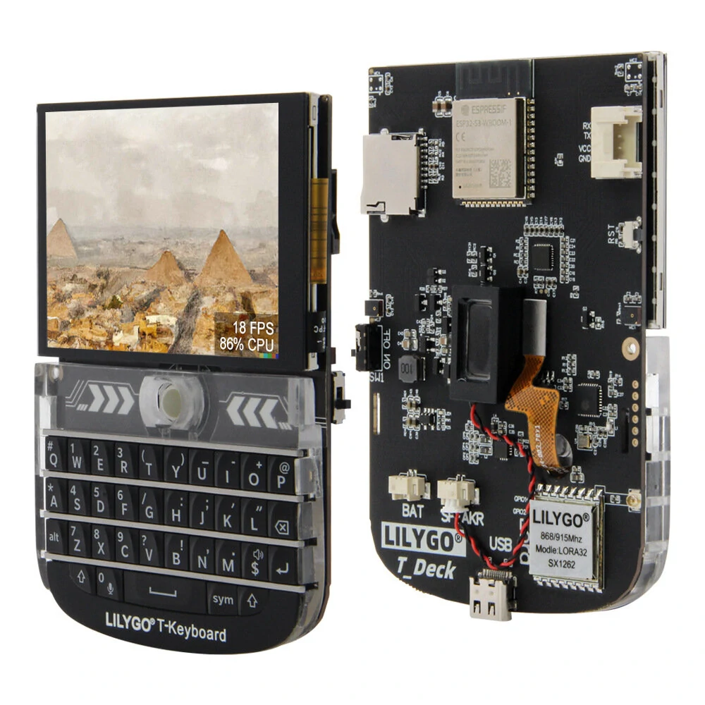 LILYGO® T-Deck ESP32-S3 LoRa Module 2.8 inch LCD Development Board LoRaWAN Long Range 433MHz 868MHz 915MHz with WiFi bluetooth Module Board — view 2