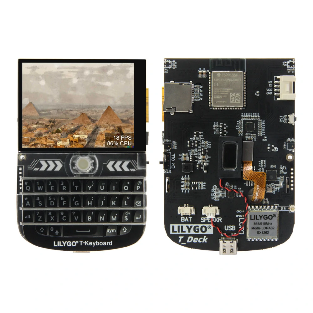 LILYGO® T-Deck ESP32-S3 LoRa Module 2.8 inch LCD Development Board LoRaWAN Long Range 433MHz 868MHz 915MHz with WiFi bluetooth Module Board — view 6