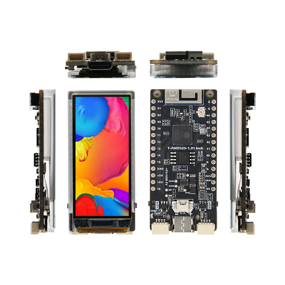 LILYGO® T-Display-S3 AMOLED ESP32-S3 1.91-inch RM67162 Display Development Board WiFi Bluetooth 5.0 Wireless Module — view 5