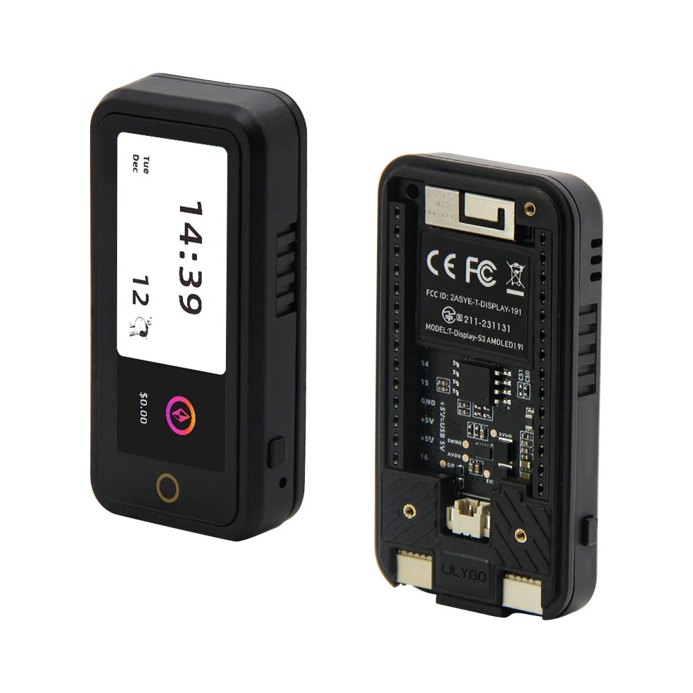 LILYGO® T-Display-S3 AMOLED ESP32-S3 1.91-inch RM67162 Display Development Board OLED WiFi Bluetooth 5.0 Wireless Module with Shell — view 3