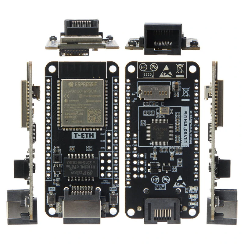 LILYGO® T-ETH-Lite Development Board ESP32 ESP32-S3 W5500 Ethernet Module ESP32-S3-WROOM Support TF Expandable Power POE Shield — view 4