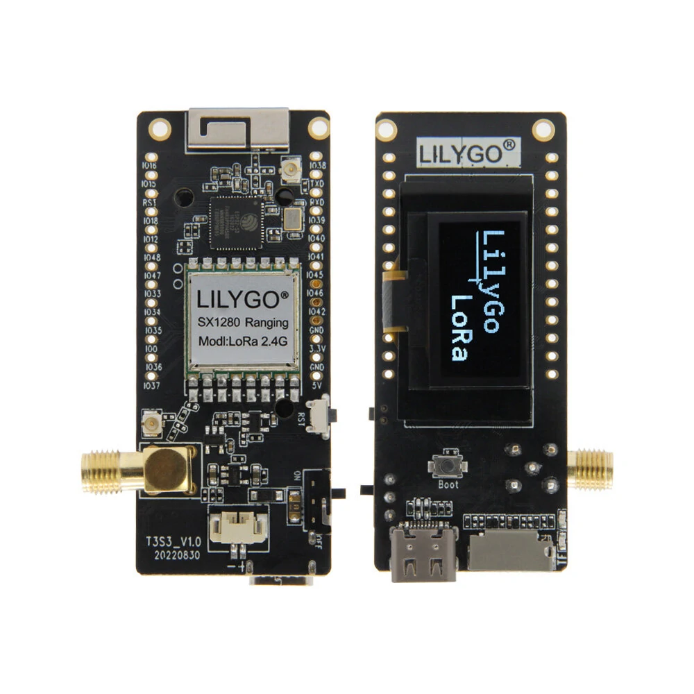 LILYGO® T3S3 ESP32-S3 LoRa SX1262/SX1276 SX1280 2.4G Development Board WiFi Bluetooth Wireless Module 0.96 Inch OLED Display Type-C — view 2