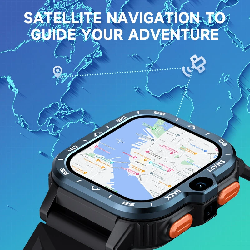 LOKMAT APPLLP 4 MAX 4G Android Smart Watch Phone 2.02 inch HD Screen GPS WIFI Heart Rate SpO2 Monitor Sleep Monitoring Multi-sport Modes Music Playback SOS Dual Camera — view 10