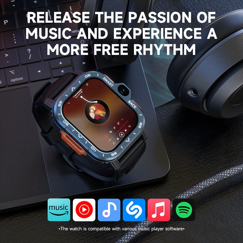 LOKMAT APPLLP 4 MAX 4G Android Smart Watch Phone 2.02 inch HD Screen GPS WIFI Heart Rate SpO2 Monitor Sleep Monitoring Multi-sport Modes Music Playback SOS Dual Camera — view 6