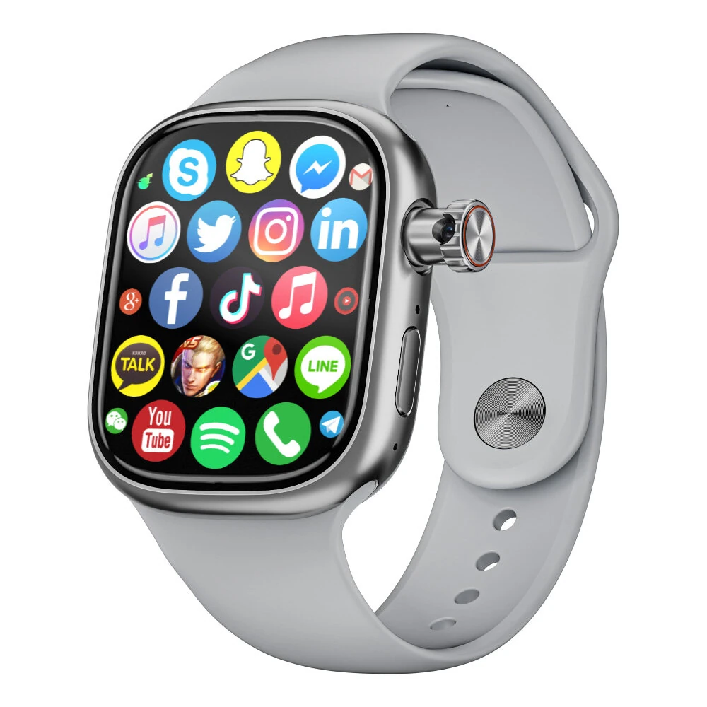 LOKMAT XH018 4G Android Smart Watch 2.04 Inch AMOLED Display GPS WIFI Heart Rate Blood Pressure SpO2 Monitor Sleep Monitoring Multi-sport Modes Music Playback NFC Function 2MP Pull-out Camera — view 4