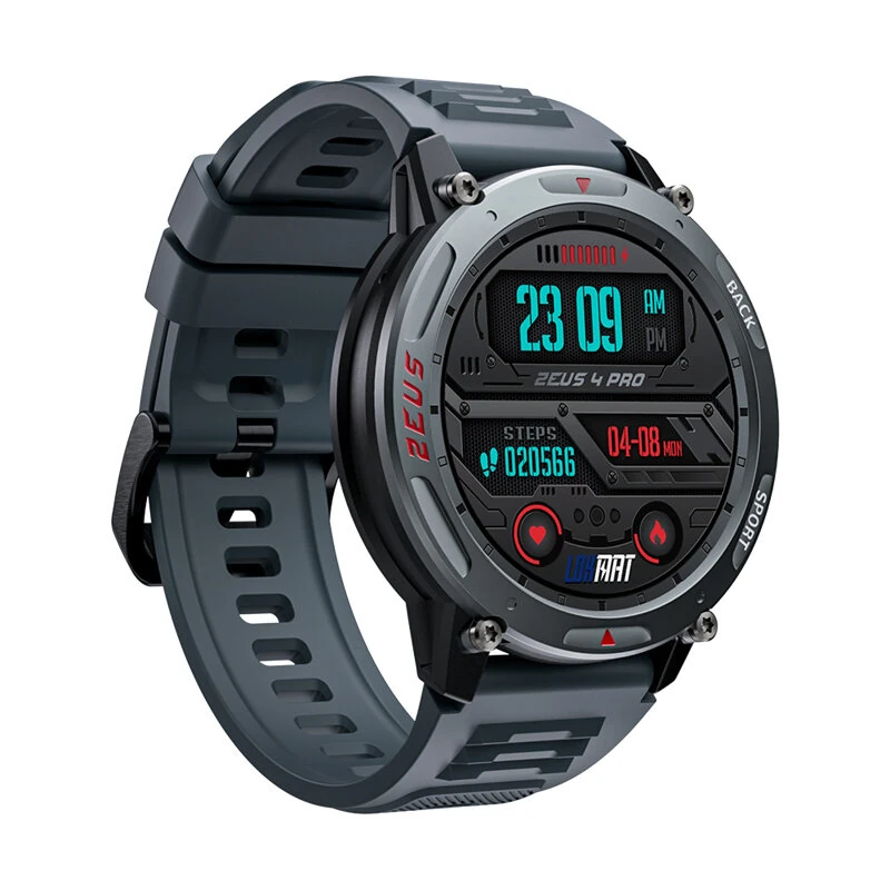 LOKMAT ZEUS 4 PRO 1.43inch AMOLED Display 5ATM Waterproof AI Voice Assistant bluetooth Call Heart Rate Blood Pressure Blood Oxygen Monitor Sleep Monitoring Body Temperature Detection Multi-sport Modes Music Playback Smart Watch — view 3