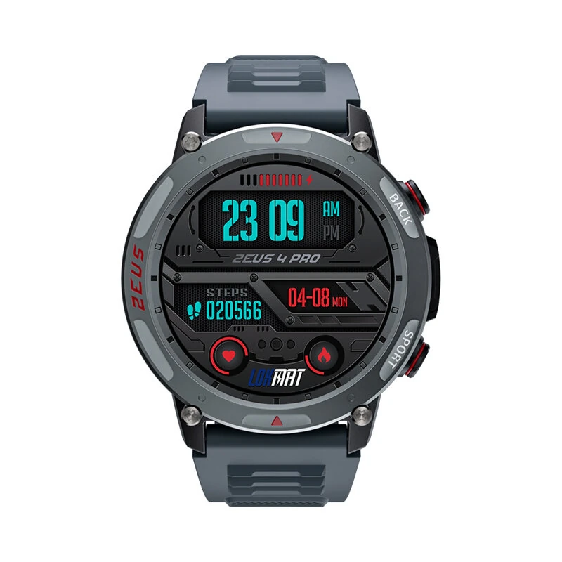 LOKMAT ZEUS 4 PRO 1.43inch AMOLED Display 5ATM Waterproof AI Voice Assistant bluetooth Call Heart Rate Blood Pressure Blood Oxygen Monitor Sleep Monitoring Body Temperature Detection Multi-sport Modes Music Playback Smart Watch — view 6