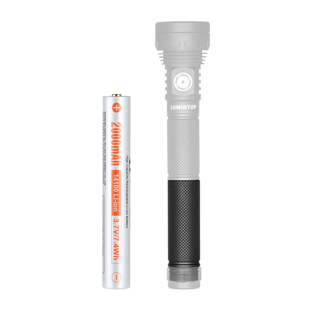 Lumintop 14100 Extention Tube Come With Battery For Lumintop GT NANO PLUS Flashlights — Lumintop