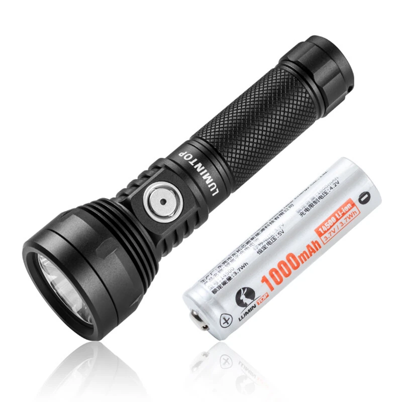 Lumintop GT NANO PLUS EDC Flashlight 1200 Lumens 450m Throw 14500/14100 Battery Supported USB-C Rechargeable IPX8 Waterproof Compact Tactical Light — Lumintop
