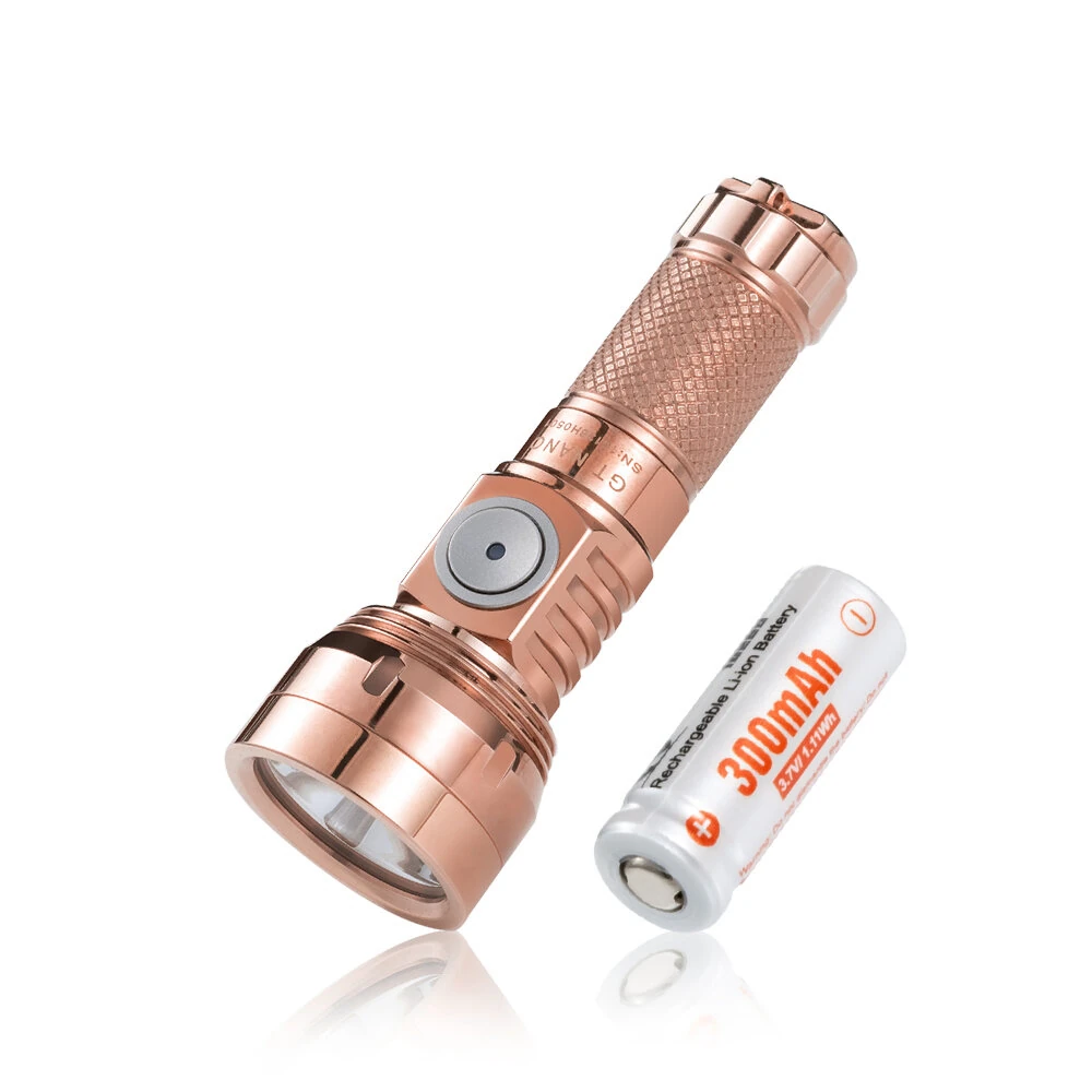 Lumintop GT NANO V3.0 700LM 400M Copper Thrower Flashlight Mini LED Keychain Light With 10280 Lithium Battery USB Type C Rechargeable Mini Torch Camping Lantern Outdoor Light — Lumintop