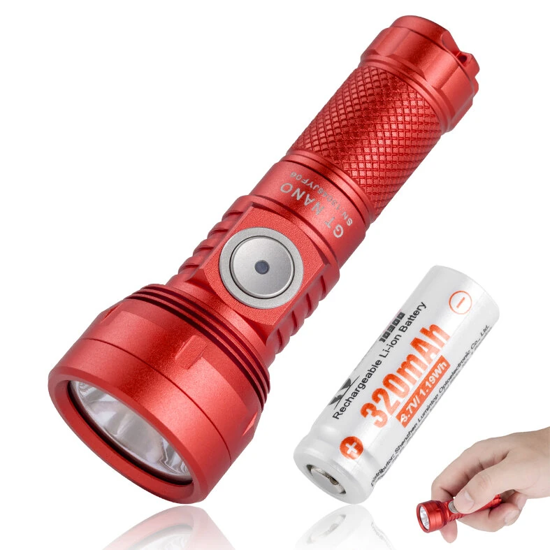 Lumintop GT NANO V3.1 405M 720LM EDC Thrower Flashlight With 10300 Battery Inner Waterproof Outdoor Long Range Mni LED Torch USB Type C Rechargeable LED Keychain Light — Lumintop