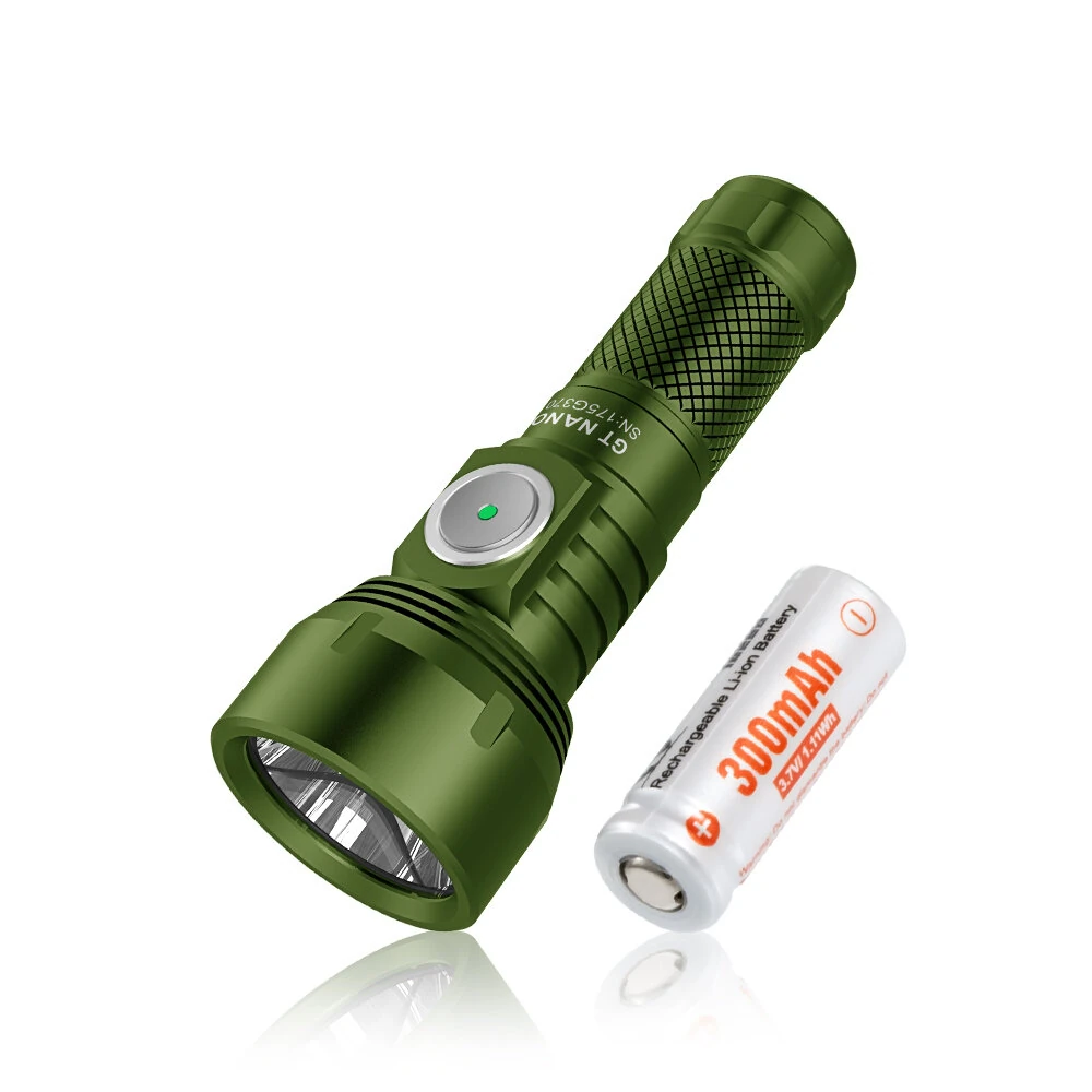 Lumintop GT NANO V3.2 405M EDC Thrower Flashlight with 10300 Battery, Mini Size 720LM High Power Output USB C Rechargeable Mini Torch Powerful Camping Lantern, 10750 Battery Optional — view 10