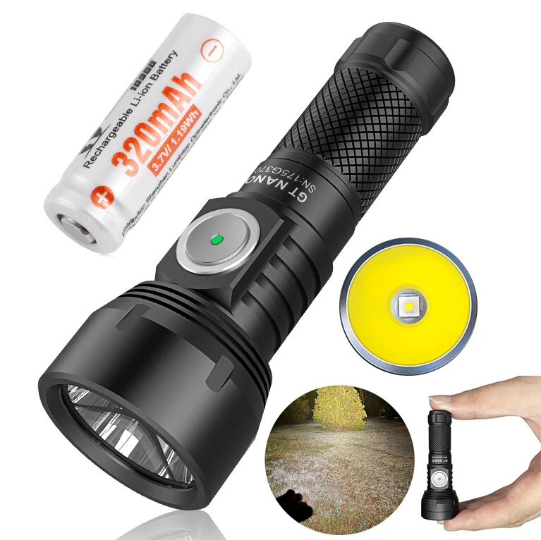 Lumintop GT NANO V3.2 405M EDC Thrower Flashlight with 10300 Battery, Mini Size 720LM High Power Output USB C Rechargeable Mini Torch Powerful Camping Lantern, 10750 Battery Optional — view 2