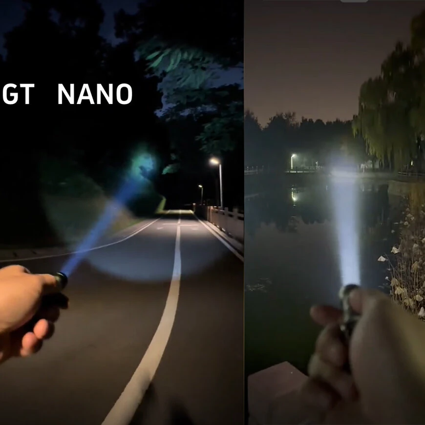 Lumintop GT NANO V3.2 405M EDC Thrower Flashlight with 10300 Battery, Mini Size 720LM High Power Output USB C Rechargeable Mini Torch Powerful Camping Lantern, 10750 Battery Optional — view 3