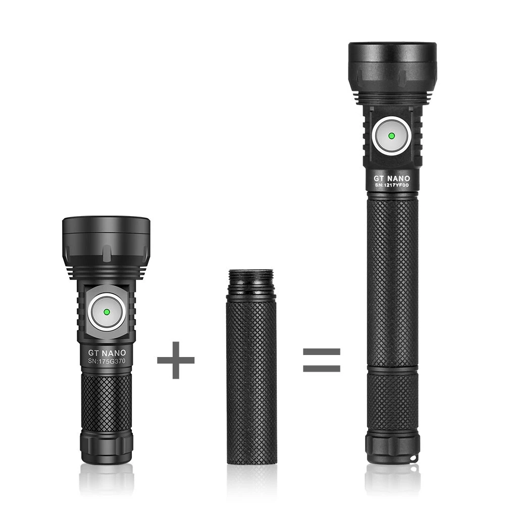 Lumintop GT NANO V3.2 405M EDC Thrower Flashlight with 10300 Battery, Mini Size 720LM High Power Output USB C Rechargeable Mini Torch Powerful Camping Lantern, 10750 Battery Optional — view 8