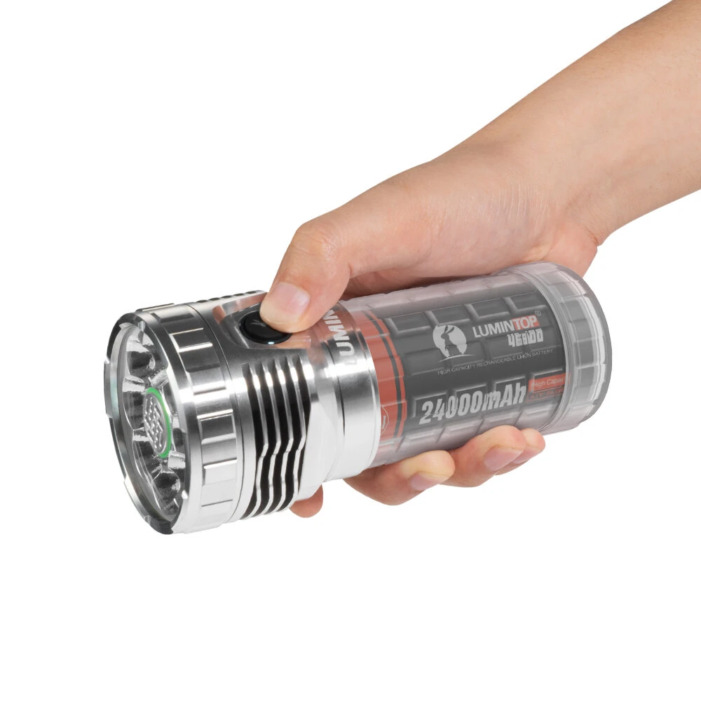 Lumintop Mach 20000LM 450M High Lumen Strong LED Flashlight With 24000mAh 46800 Battery, USB-C Rechargeable Power Bank Portable Search Torch High Power Output Fishing Camping Lantern — view 5