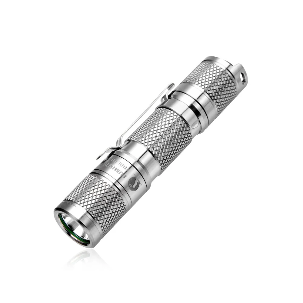 LUMINTOP Tool AA 3.0 900Lumens Mini EDC Powerful Flashlight Super Bright EDC Titanium Alloy Pocket Lamp Mini LED Torch 5 Mode by 14500 Battery for Camping Self Protection — Lumintop