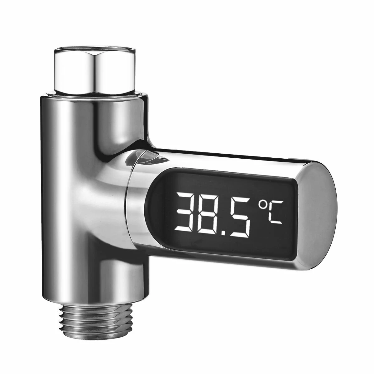LW-101 LED Display Home Water Shower Thermometer Flow Self-Generating Electricity Water Temperture Meter Monitor Energy Smart Meter  for Baby Care — Pricio