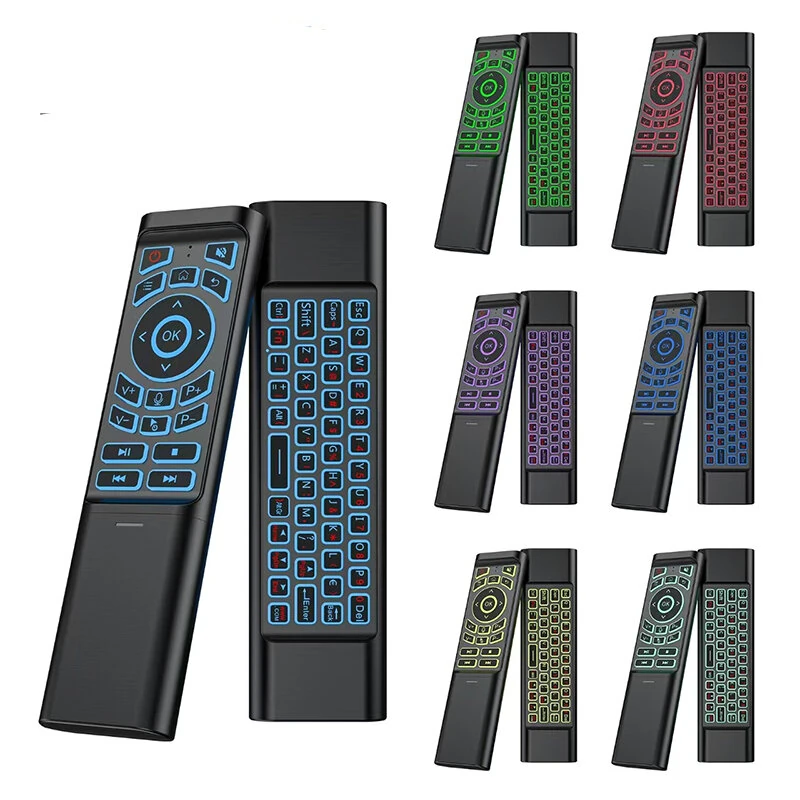 M3 66-keys Wireless bluetooth Remote Control Intelligent Luminous Voice Remote Control 6-Axis Gryo Air Mouse — Pricio