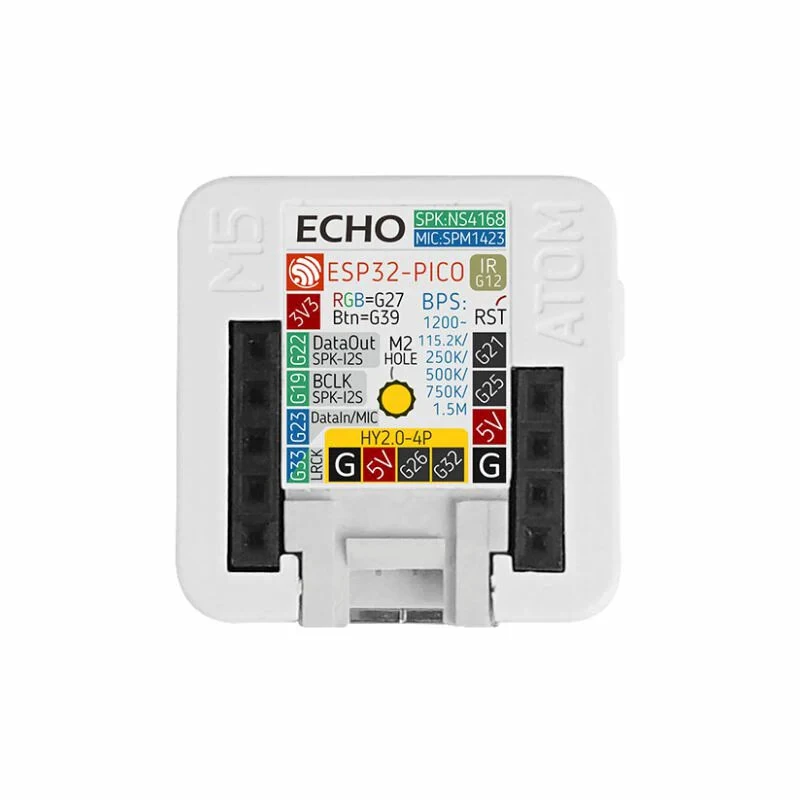 M5Stack ATOM Echo Programmable Mini Smart Speaker Development Kit ESP32 Voice Control Module with BLE/Wi-Fi for IoT Prototyping & DIY Projects — view 7