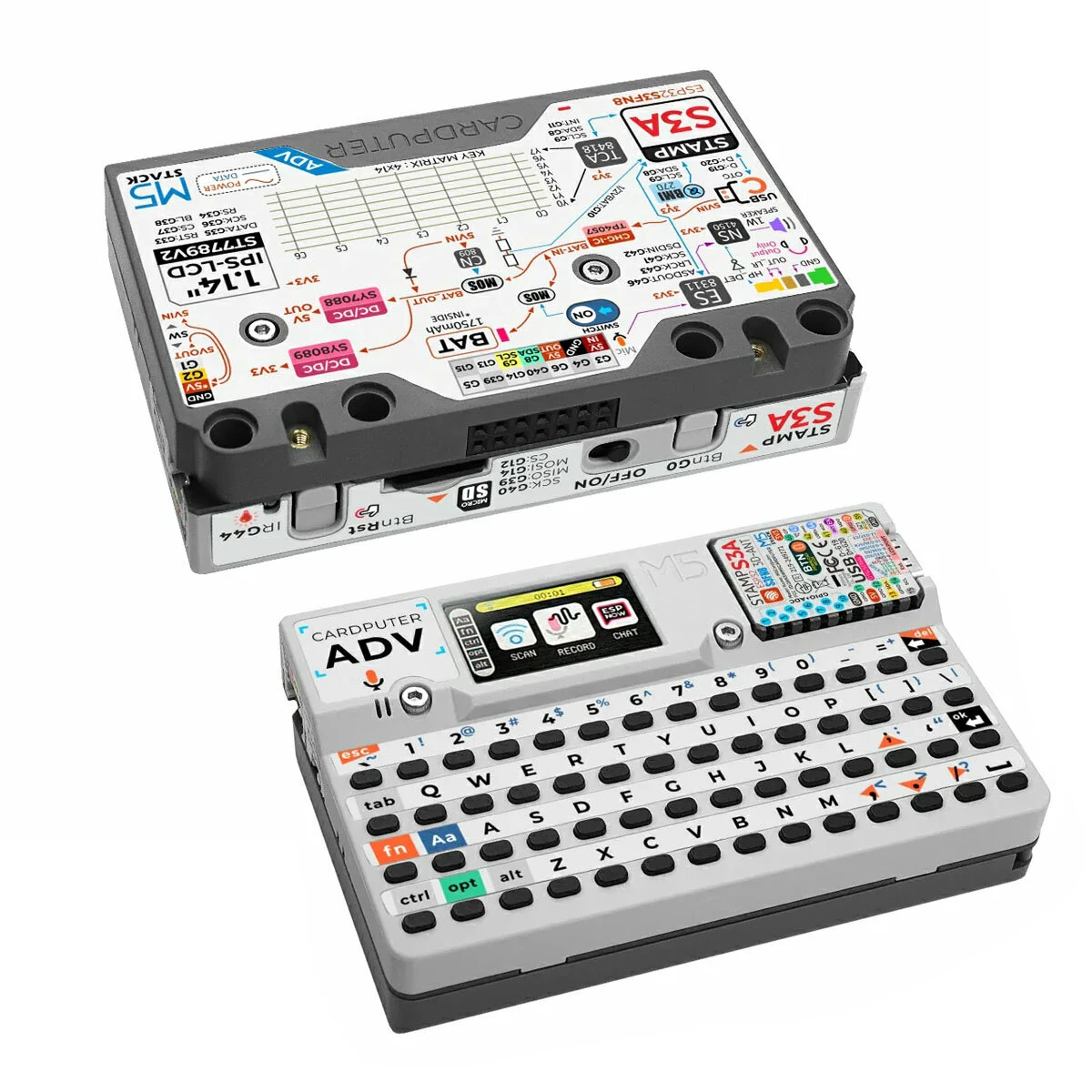 M5Stack Cardputer Adv ESP32-S3 Programmable Computer 56 Key Keyboard 1.14 Inch LCD Display Audio Codec 6 Axis Motion Sensor microSD Slot Magnetic Back — view 2
