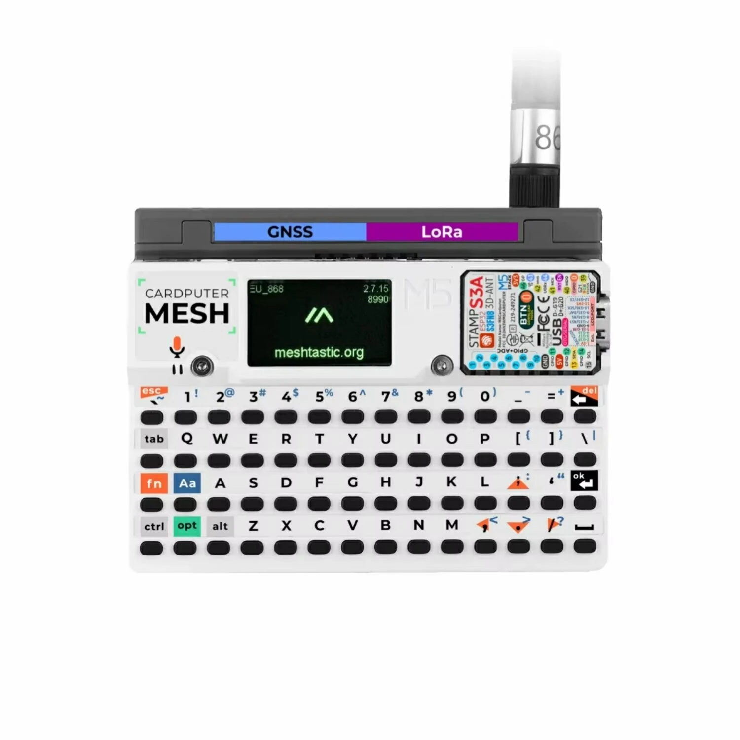 M5Stack Cardputer Mesh Kit for Meshtastic ESP32-S3 High Performance SX1262 LoRa 1.14 Inch IPS LCD GNSS GPS Audio I/O USB Development Module for Home Office — view 4