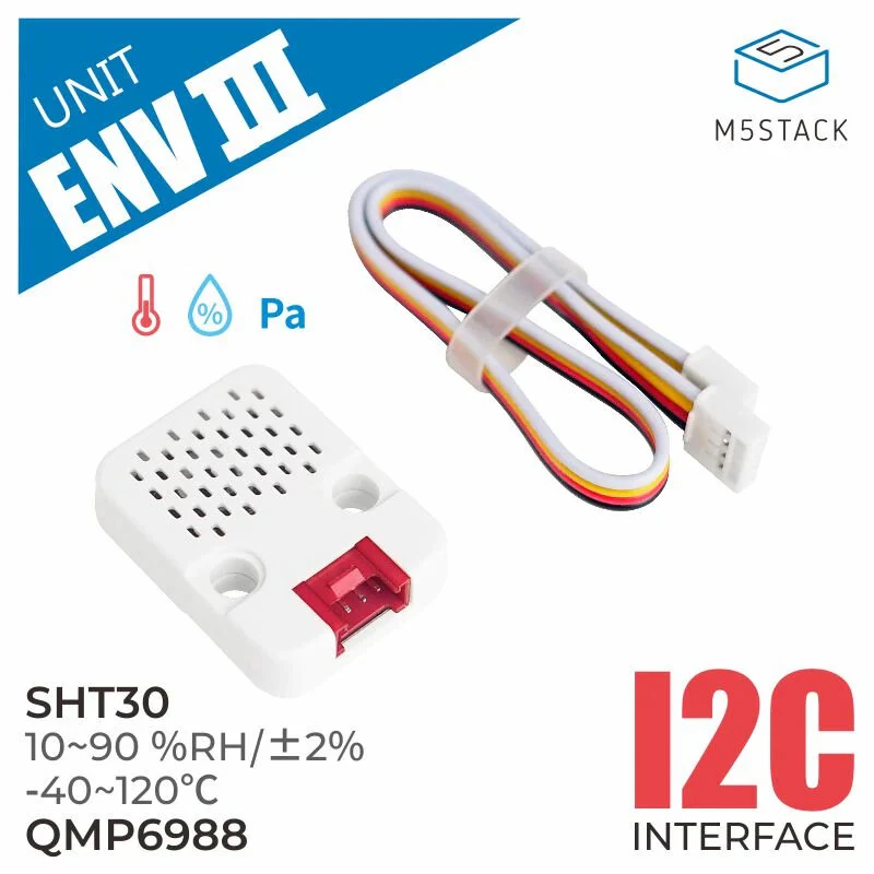 M5Stack ENV-III Temperature Humidity Air Pressure Sensor High Accuracy Environmental Monitoring Device SHT30 QMP6988 I2C Interface — view 2