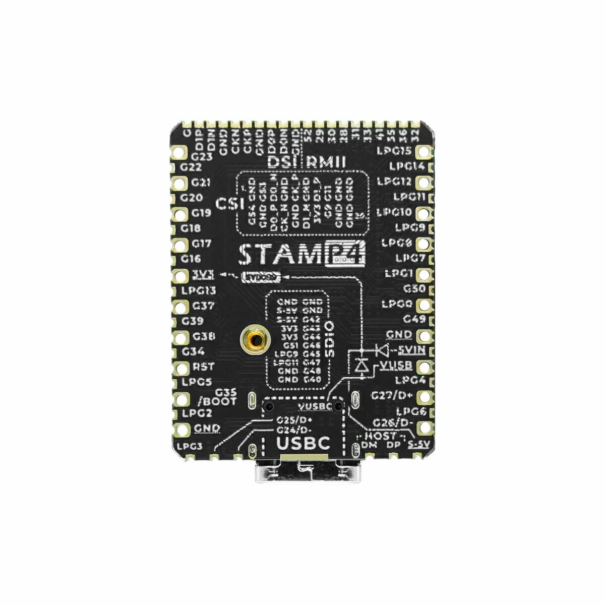 M5Stack M5Stamp ESP32P4 Module ESP32-P4NRW32 Embedded Module 16MB Flash 32MB PSRAM Dual-Core RISC-V MIPI CSI MIPI DSI USB OTG Ethernet SDIO — view 2