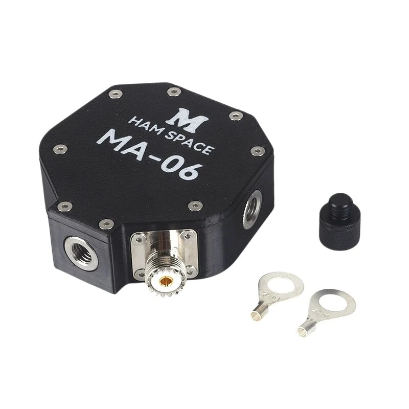 MA-06 Shortwave Antenna Base 100W High Power Built-In 1:1 Balun 3D-Printed ABS Portable Positive Vertical Horizontal Antenna Bracket for Outdoor Use
