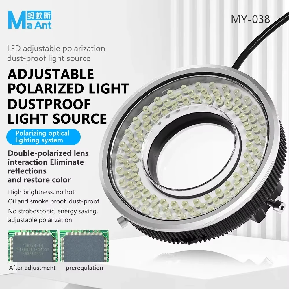 MaAnt Mobile Phone Repair Microscope Dustproof Light Source for Mobile Phones Repair LED Microscope Ring Lamp Hand tools — view 6