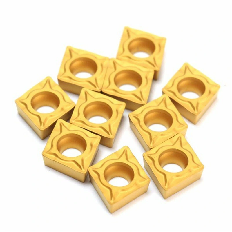 Machifit 10pcs CCMT060204-HM YBC251 Carbide Insert Titanium Coated Carbide Cutter Turning Tool Lathe Blades — view 2