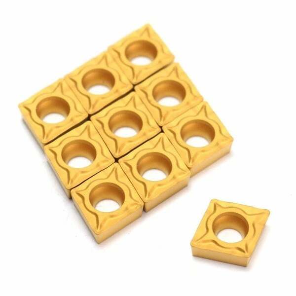 Machifit 10pcs CCMT060204-HM YBC251 Carbide Insert Titanium Coated Carbide Cutter Turning Tool Lathe Blades — view 5