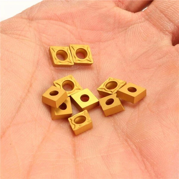 Machifit 10pcs CCMT060204-HM YBC251 Carbide Insert Titanium Coated Carbide Cutter Turning Tool Lathe Blades — view 9