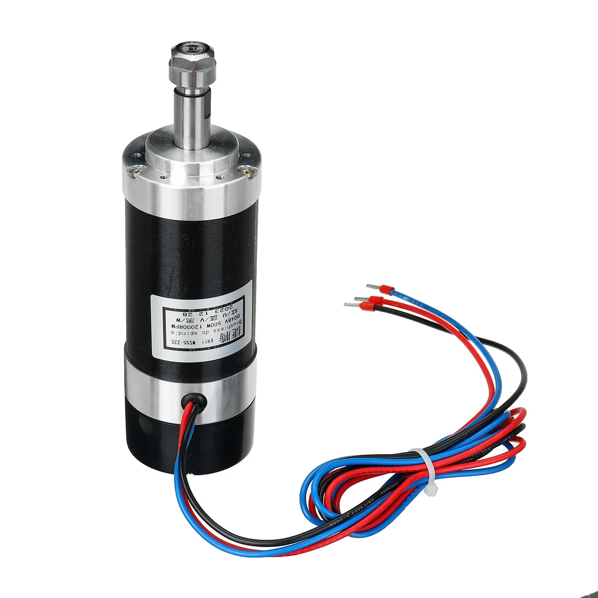 MACHIFIT ER11 48V DC 500W High-Speed Cooling Brushless Spindle Motor for Engraving PCB Drilling, Low Noise, High Torque — view 4
