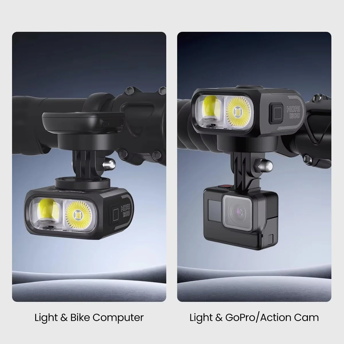 Magicshine HR 1300 Dual Mount Bike Light 1300 Lumen Cut-Off Beam USB-C Rechargeable Bicycle Headlight IPX6 Waterproof For Road Commuting — view 3