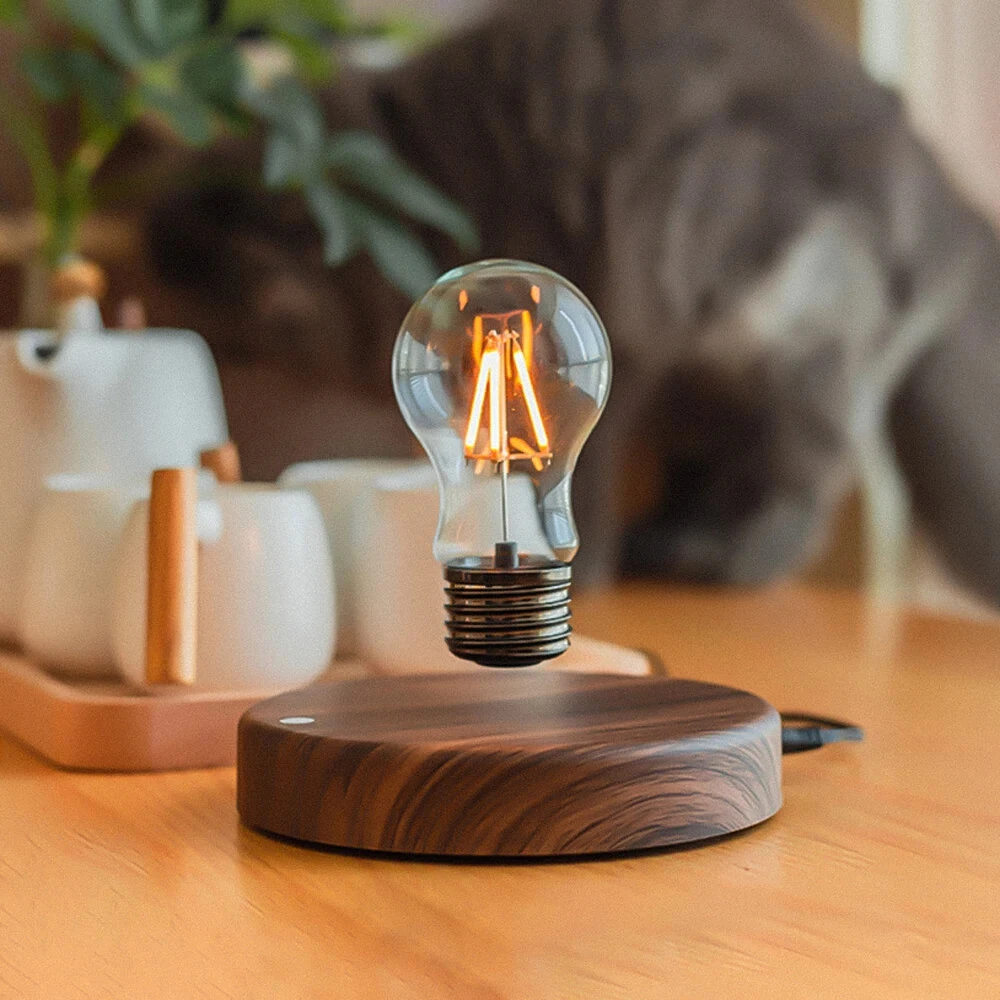 Magnetic Levitation Extravagant Table Lamp Retro Home Living Room Study Porch Desk Magnets Levitation Light Bulb Ornament — view 2