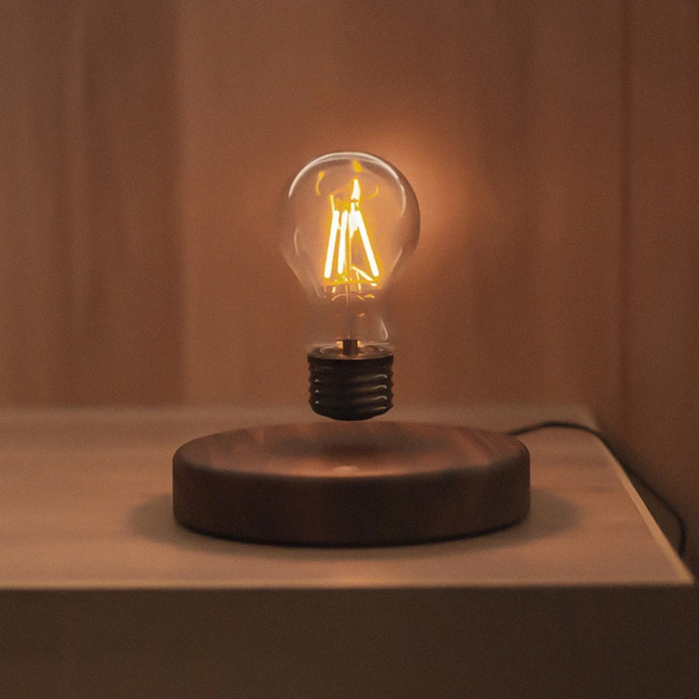 Magnetic Levitation Extravagant Table Lamp Retro Home Living Room Study Porch Desk Magnets Levitation Light Bulb Ornament — view 3