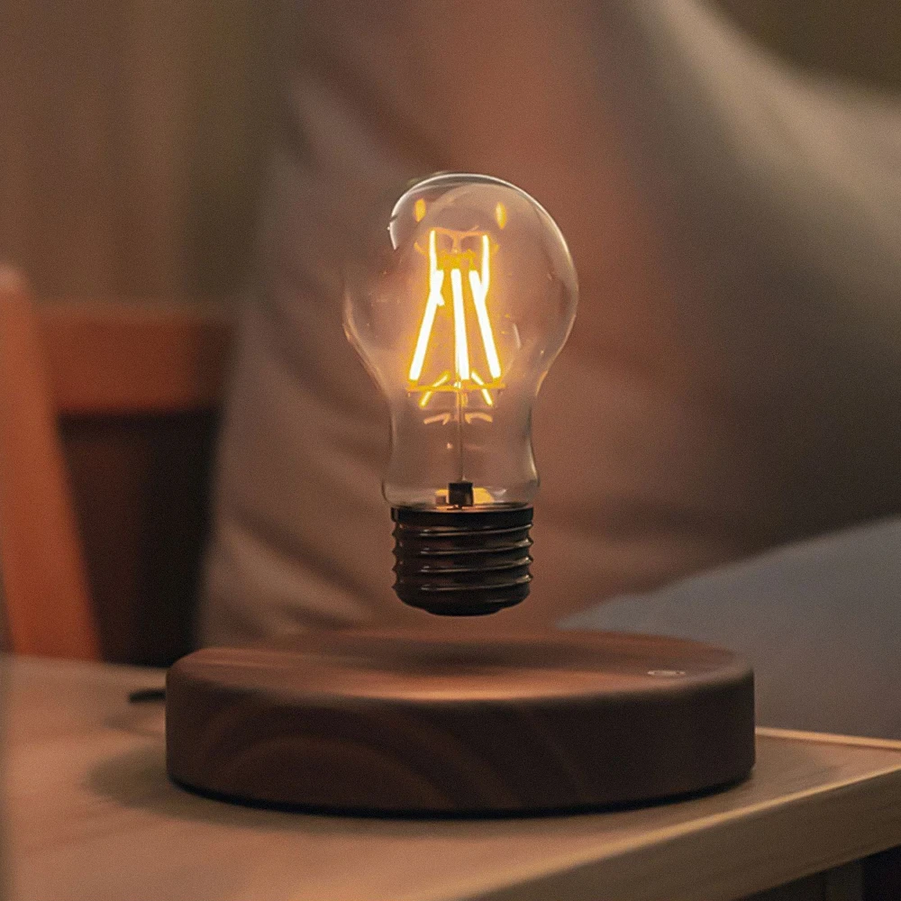 Magnetic Levitation Extravagant Table Lamp Retro Home Living Room Study Porch Desk Magnets Levitation Light Bulb Ornament — view 4