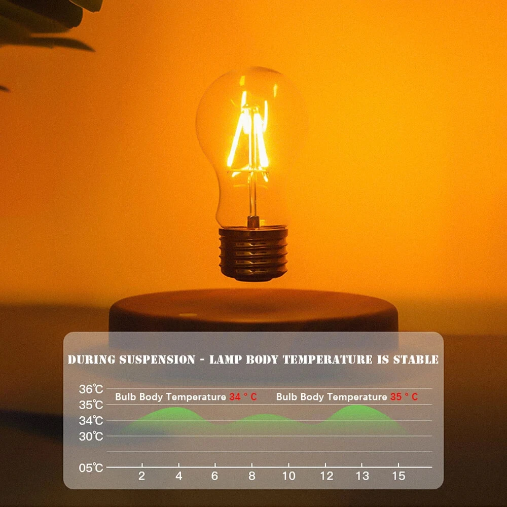 Magnetic Levitation Extravagant Table Lamp Retro Home Living Room Study Porch Desk Magnets Levitation Light Bulb Ornament — view 8