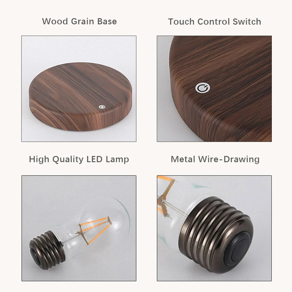 Magnetic Levitation Extravagant Table Lamp Retro Home Living Room Study Porch Desk Magnets Levitation Light Bulb Ornament — view 9