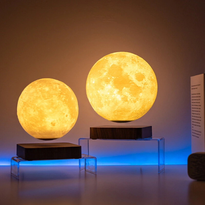 Magnetic Levitation Globe LED Moon Floating Romantic Lamp Suspended 3D Moon Lamp Rotating Globe Bedside Lamp