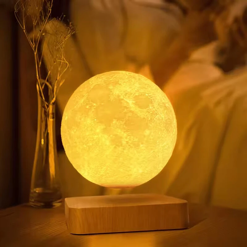 Magnetic Levitation Globe LED Moon Floating Romantic Lamp Suspended 3D Moon Lamp Rotating Globe Bedside Lamp — view 5