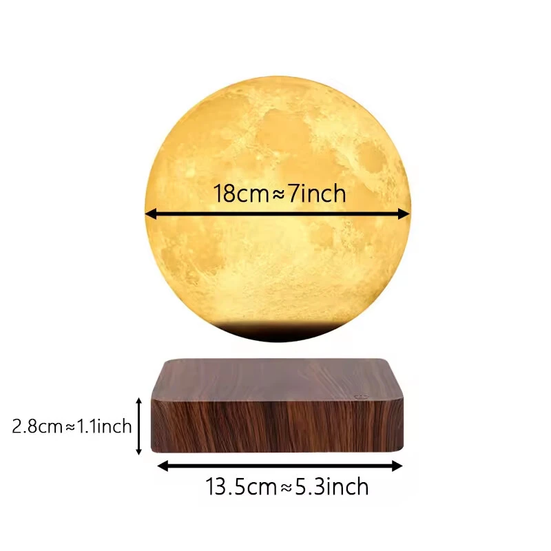Magnetic Levitation Globe LED Moon Floating Romantic Lamp Suspended 3D Moon Lamp Rotating Globe Bedside Lamp — view 7