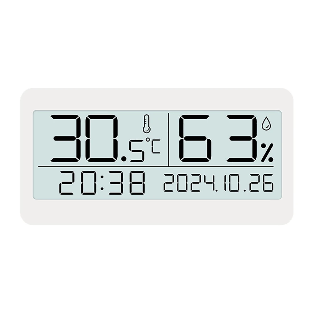 Magnetic Suction LED Simple Clock Back Light Desktop Clock Temperature And Humidity Alarm Clock Decorative Ornaments Silent Small Alarm Clock — view 3