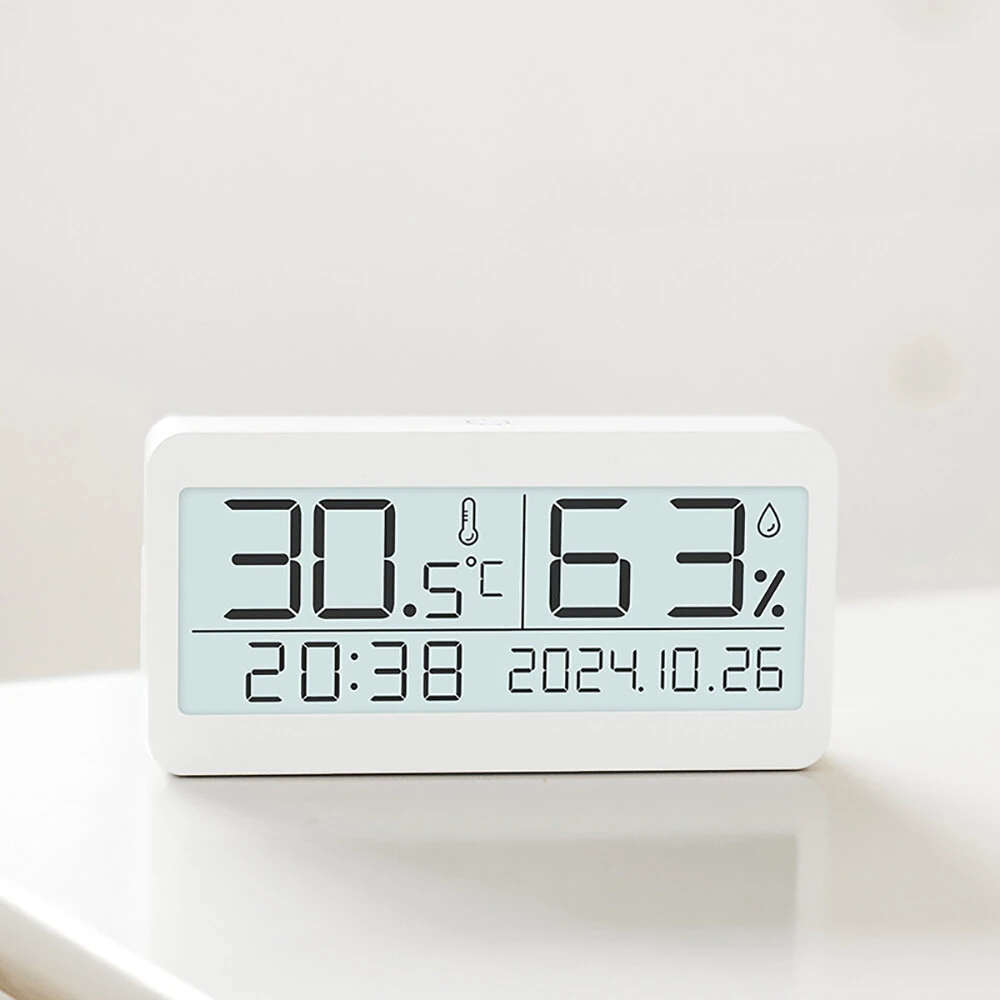 Magnetic Suction LED Simple Clock Back Light Desktop Clock Temperature And Humidity Alarm Clock Decorative Ornaments Silent Small Alarm Clock — view 4