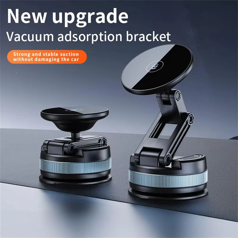 Magnetic Vacuum Suction Car Phone Holder Universal Foldable Extendable Mount for Most Smartphones Windshield Dashboard — view 3